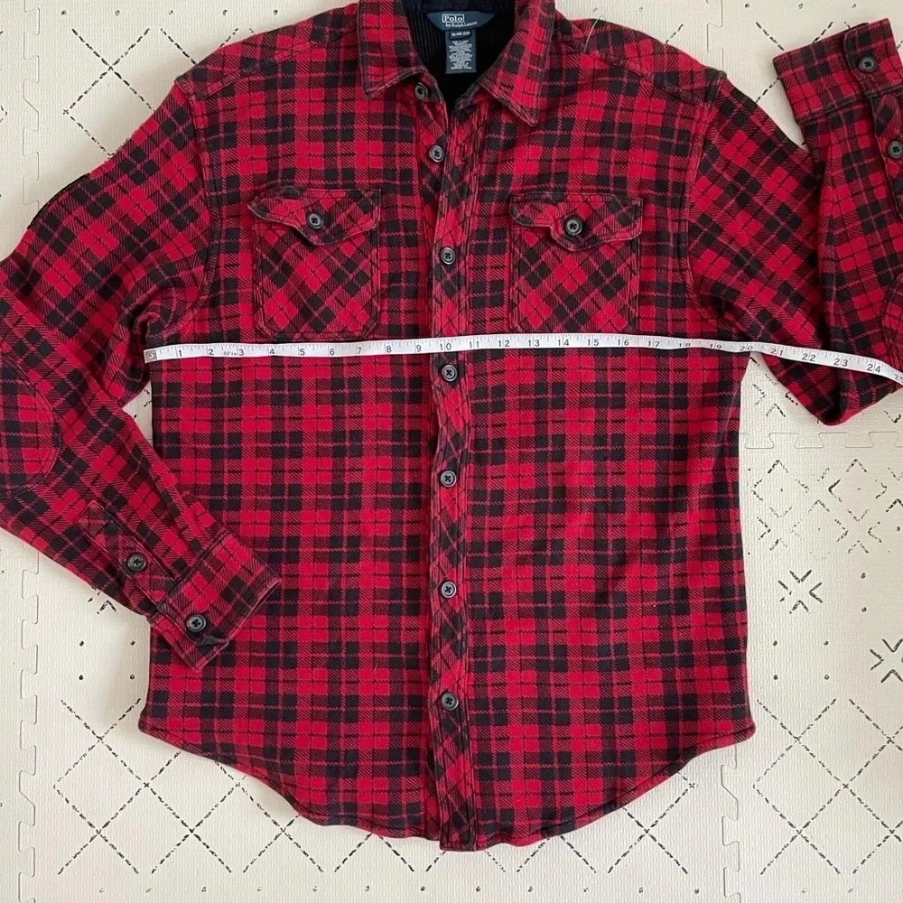 Ralph Lauren Polo‎ kids double layered thermal plaid shirt XL 18-20